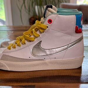 Nike Blazer 77 Teal and White Sneakers
